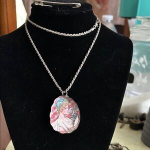 “Celebrity “ Italy snake sterling silver chain and beautiful pendant